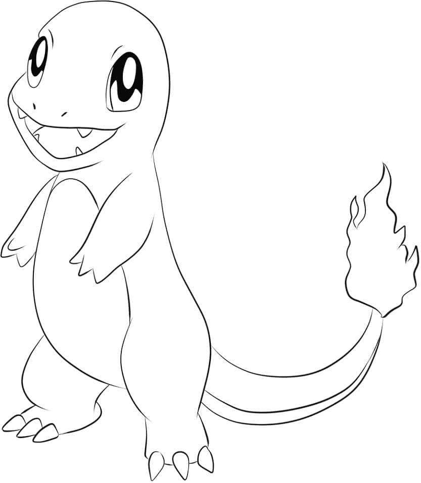 Afdrukbare schattige Charmander