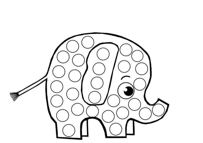 Baby Elmer de olifant