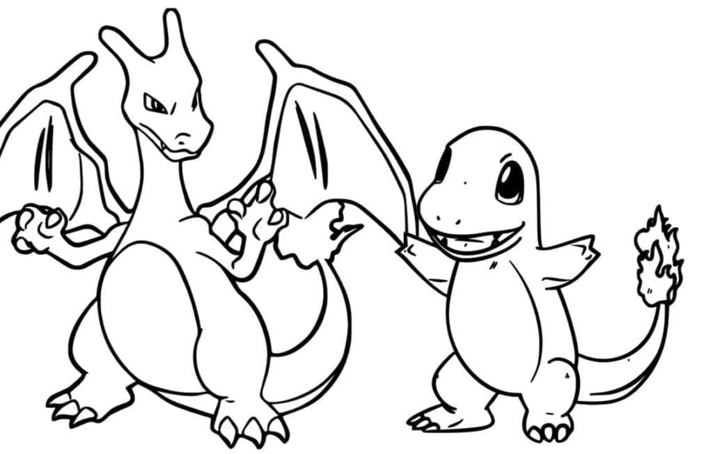 Charizard en Charmander