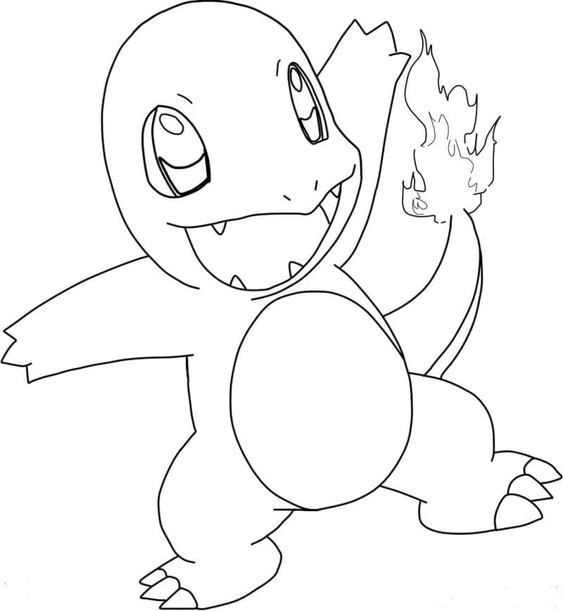 Charmander gratis afdrukbaar