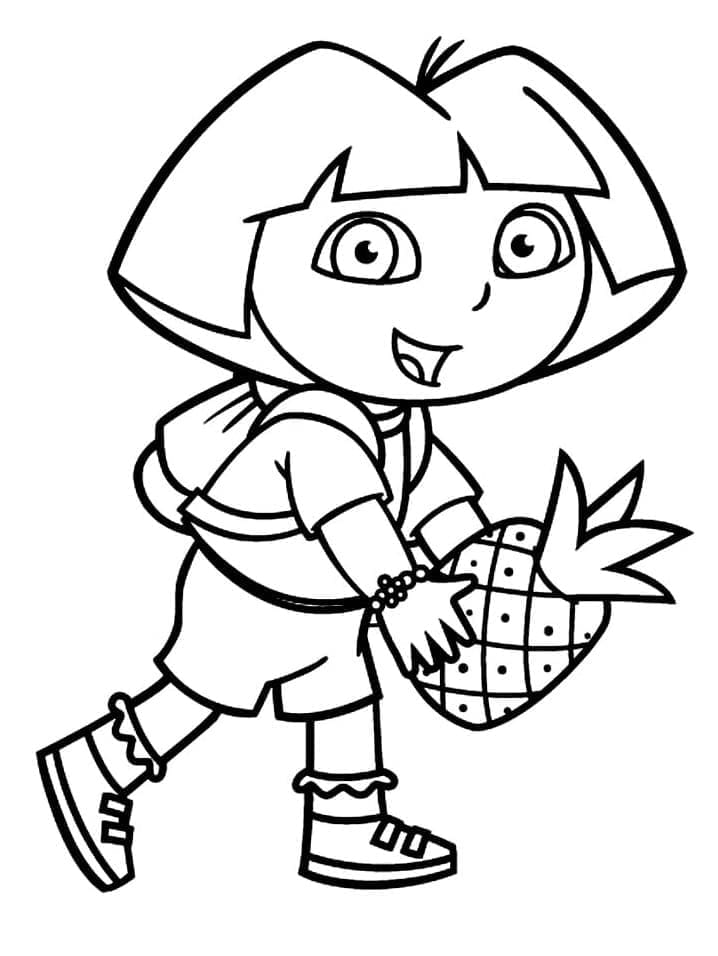 Dora en een ananas