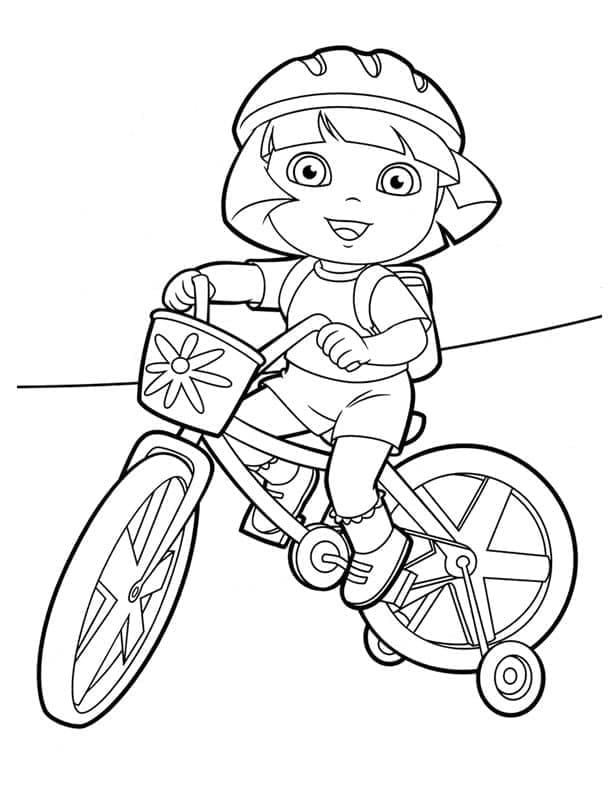 Dora op de fiets