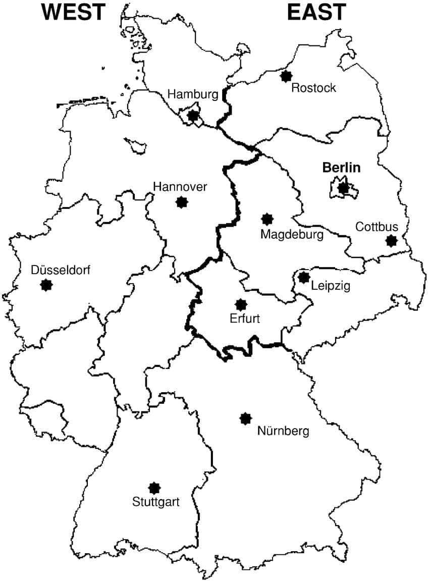 Duitsland kaart afdrukbaar