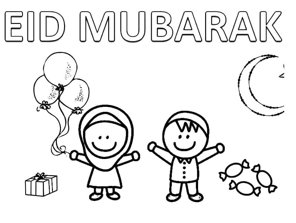 Eid Moebarak afdrukbaar