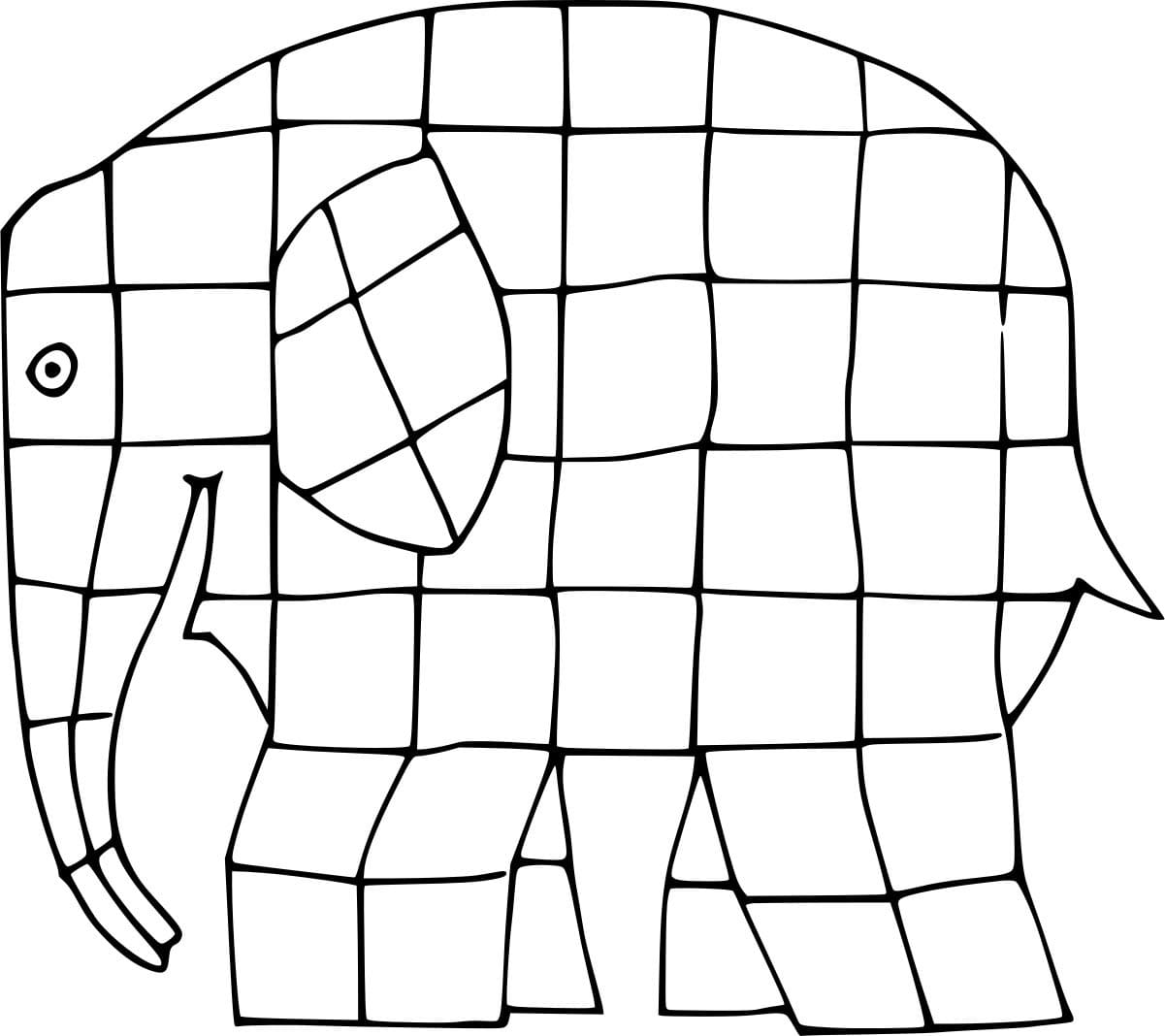 Gelukkige Elmer-olifant