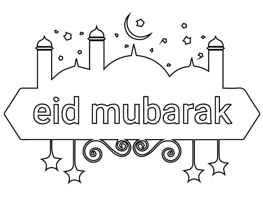 Gratis tekening Eid Moebarak