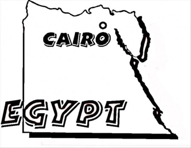 Kaart van Egypte