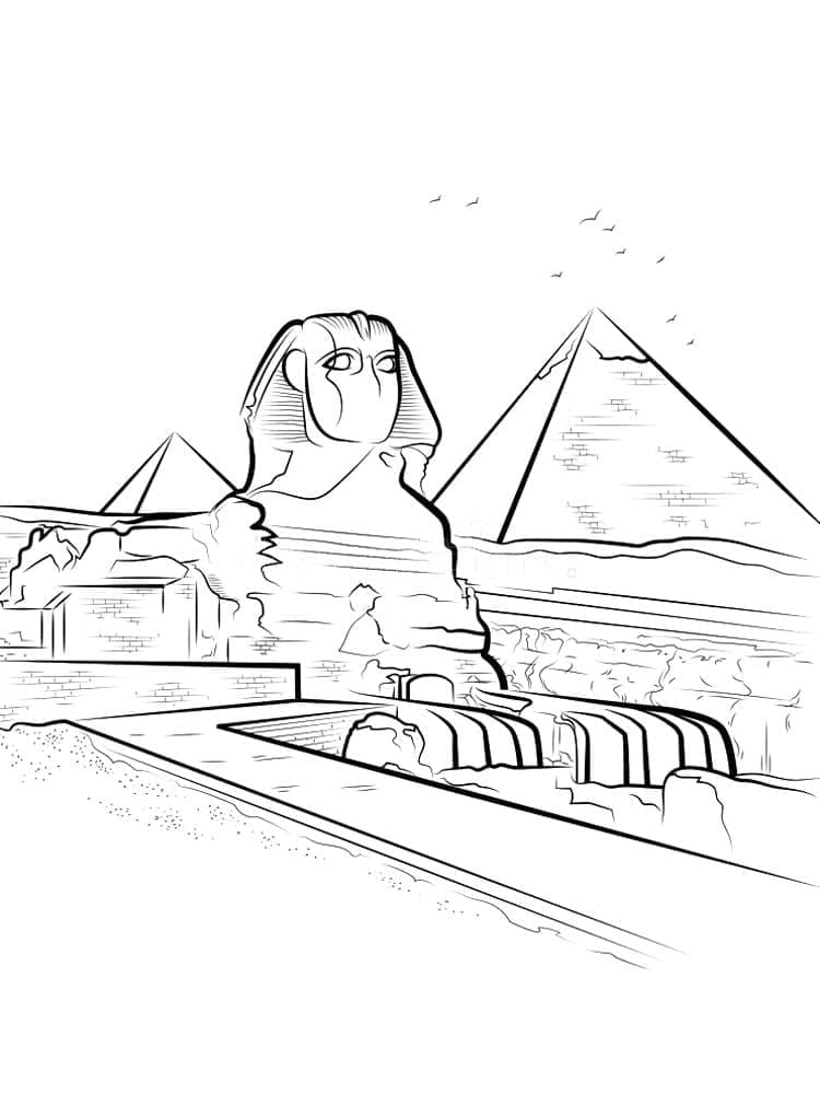 Sfinx en piramide