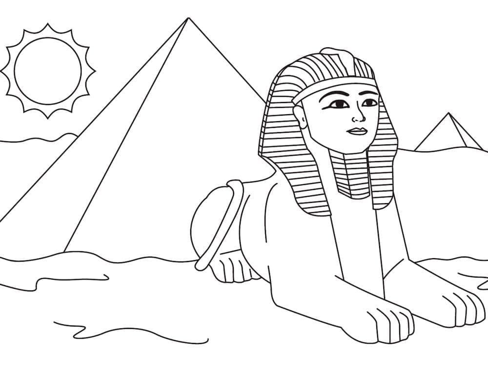 Sfinx en piramide van Gizeh in Egypte