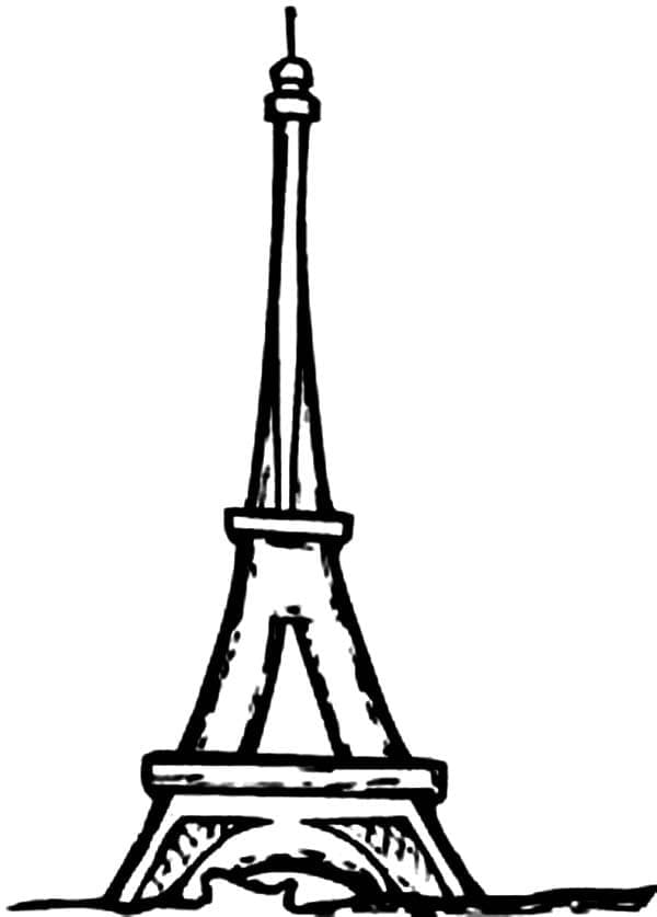 Tekening van de Eiffeltoren