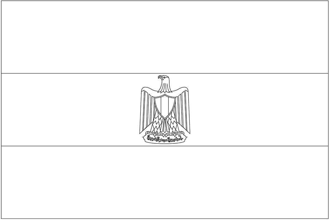 Vlag van Egypte afdrukbaar