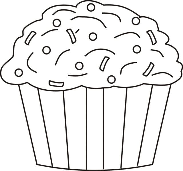 Afdrukbare zoete cupcake