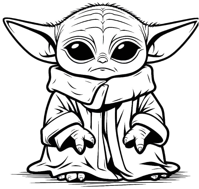 Baby Yoda is verdrietig