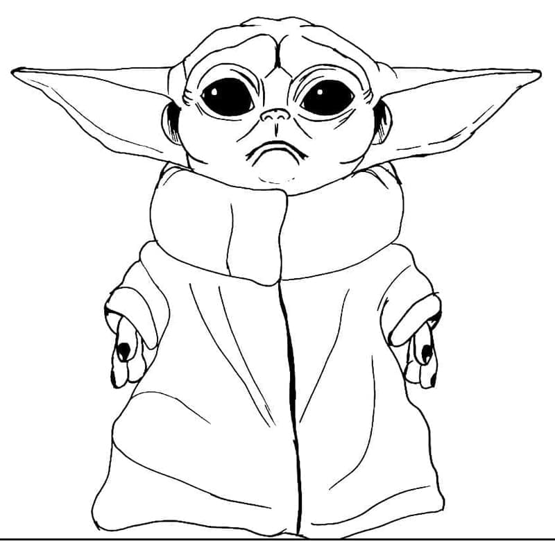 Baby Yoda-tekening