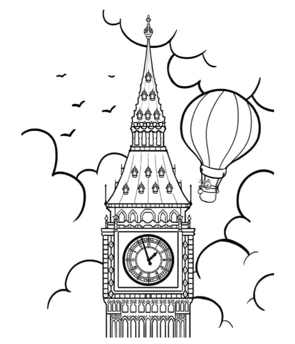 Big Ben en heteluchtballon