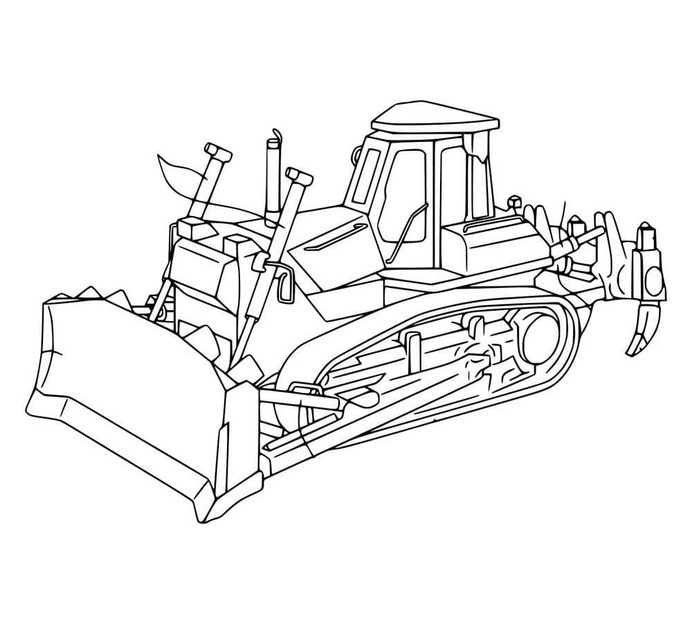 Bulldozer tekening