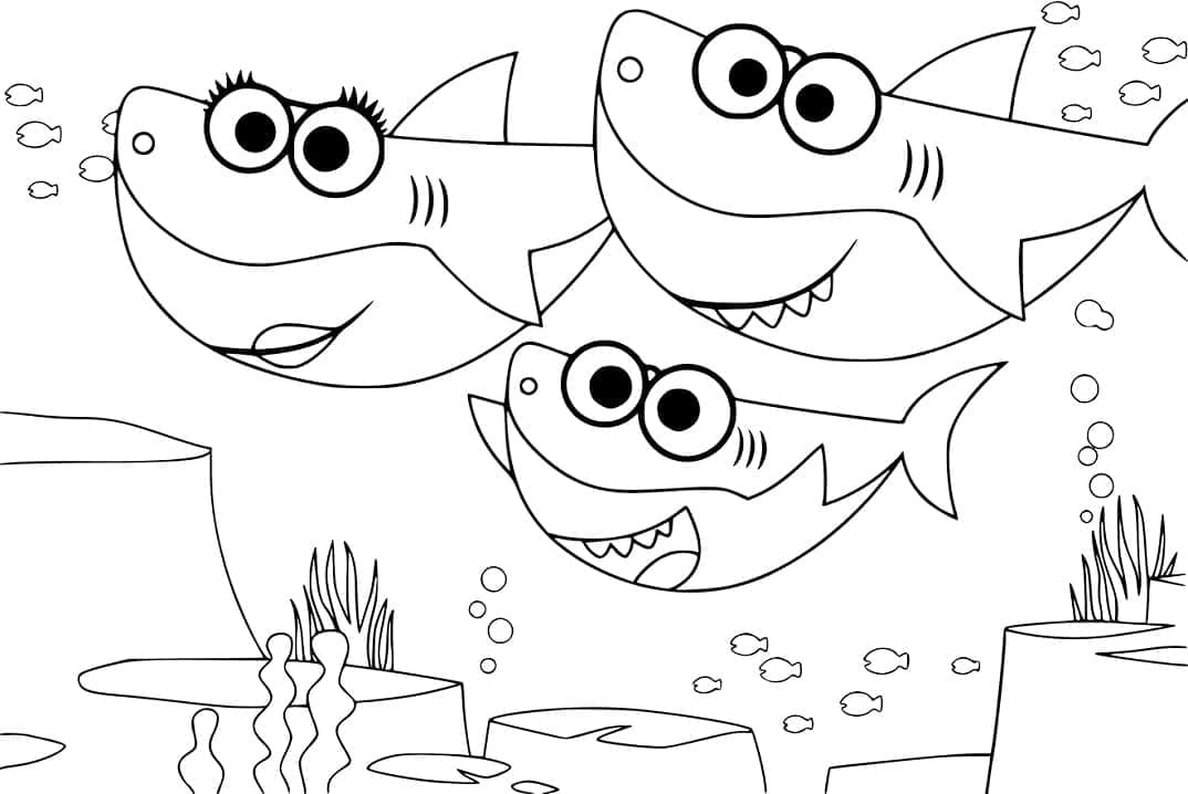 Gratis afdrukbare Baby Shark