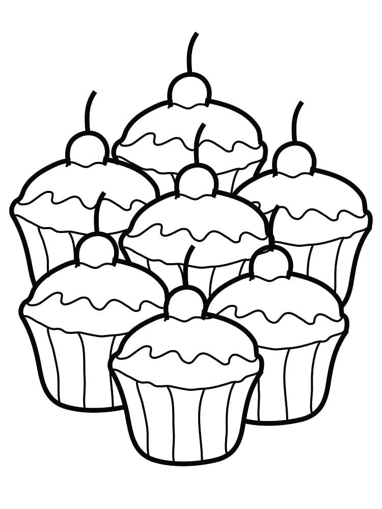 Gratis afdrukbare cupcakes