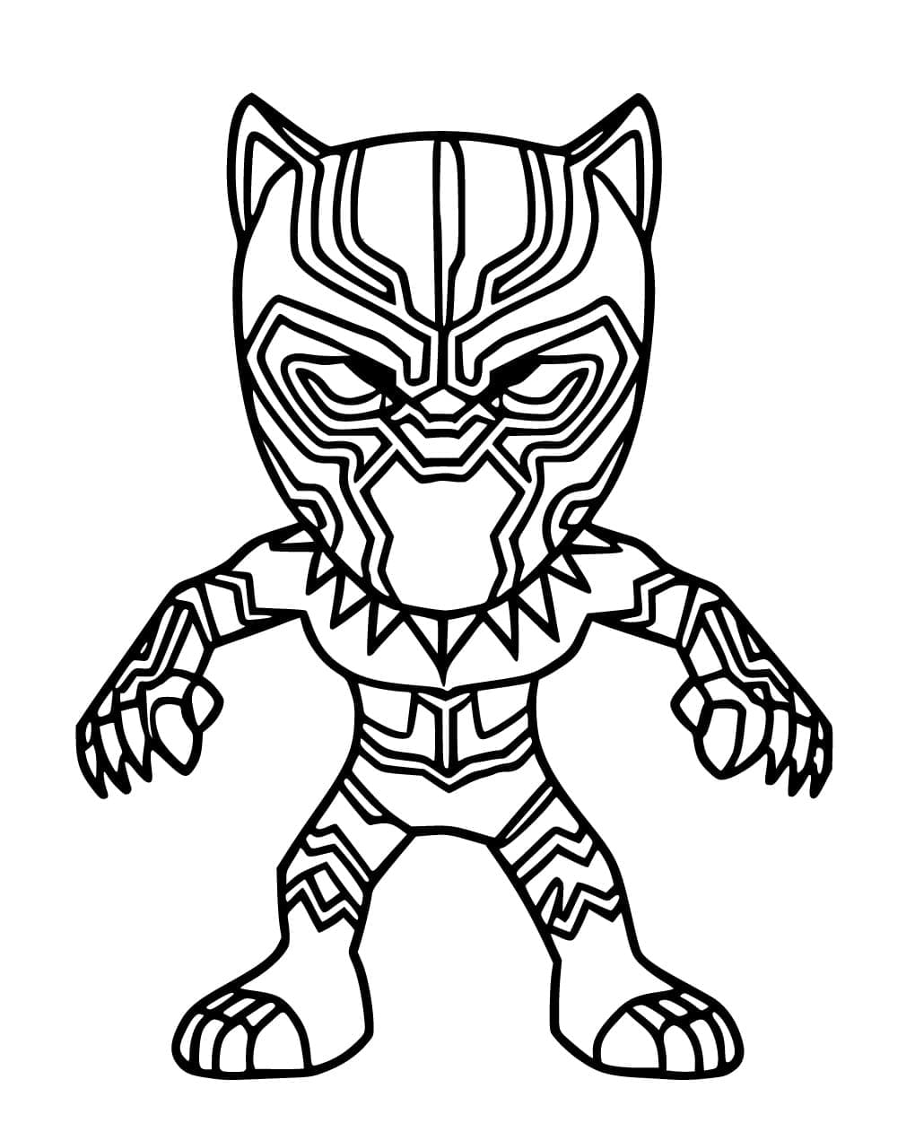 Kleine Chibi Black Panther