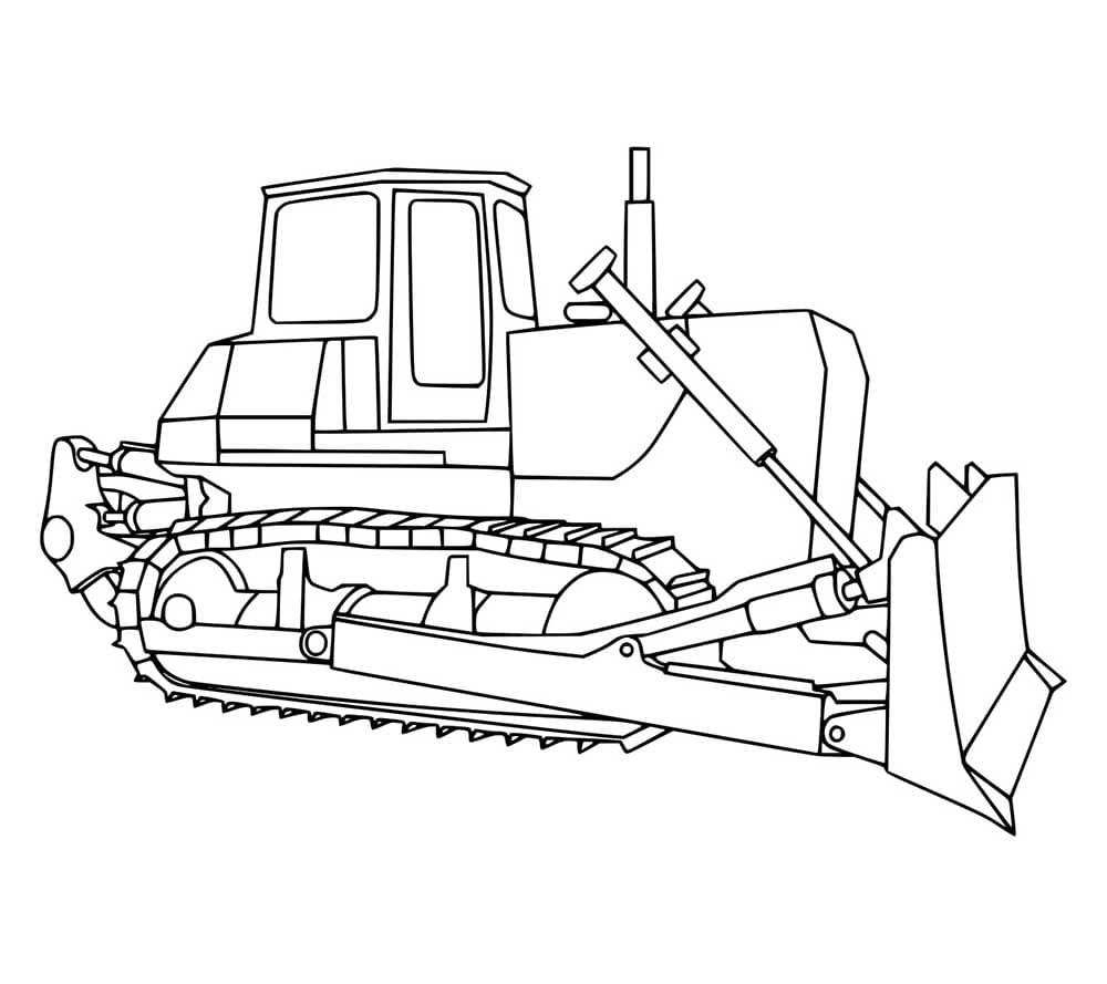 Realistische Eenvoudige bulldozer