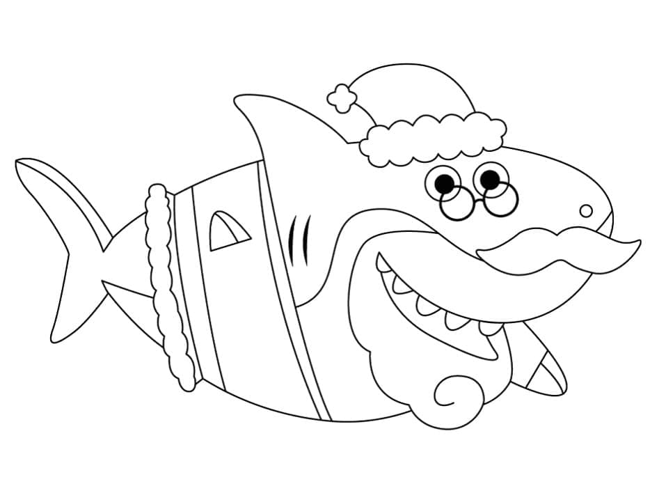 Santa Shark van Baby Shark