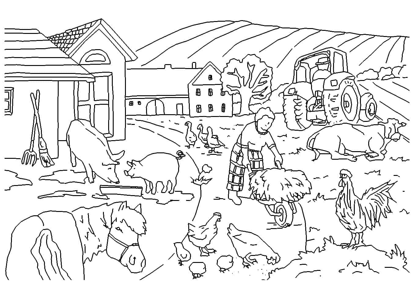 Boerderij Kleurplaten Kinderen Kleurplaat