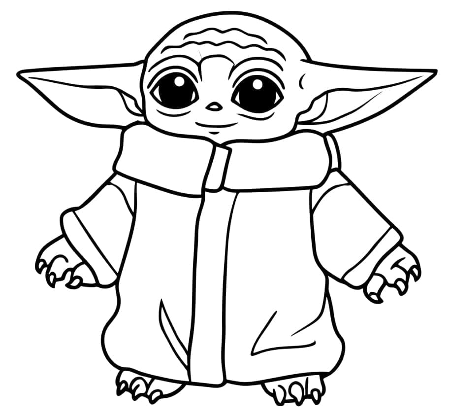 Zeer gelukkige baby Yoda