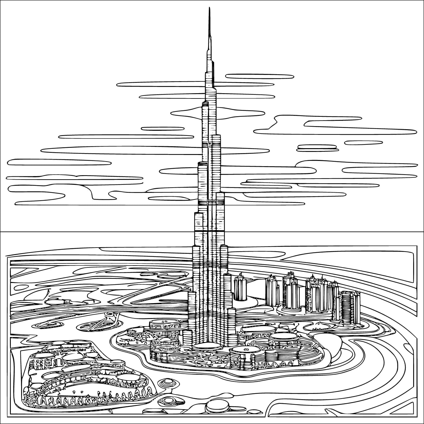 Burj Khalifa-gebouw in Azië