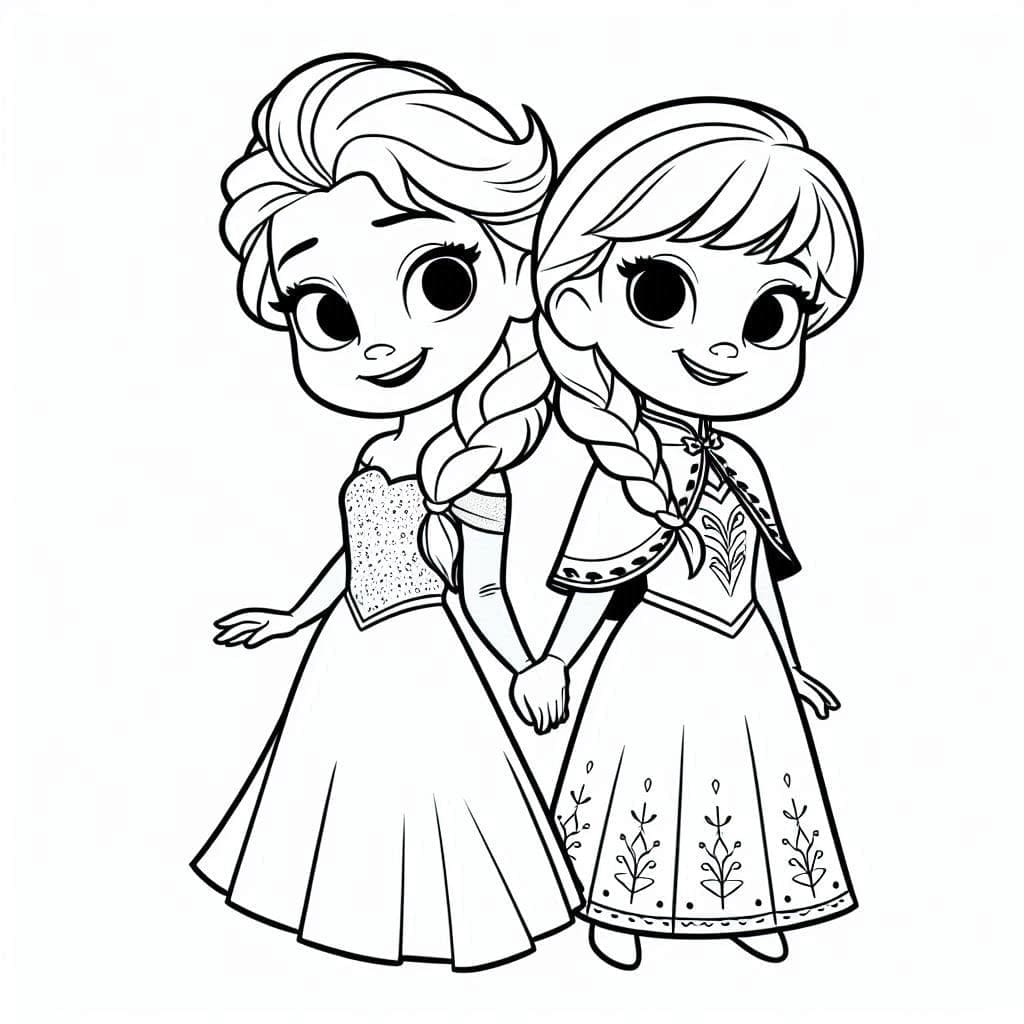 Elsa en Anna uit Disney Frozen