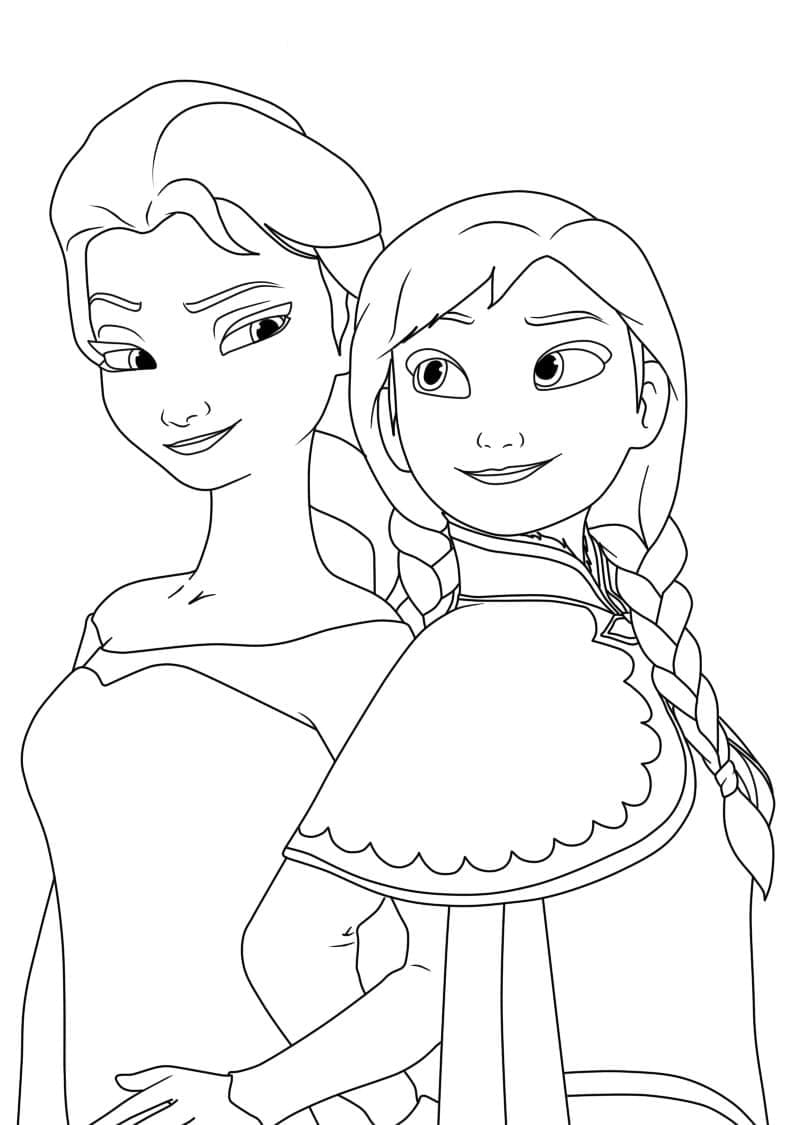 Elsa met Anna uit Disney Frozen