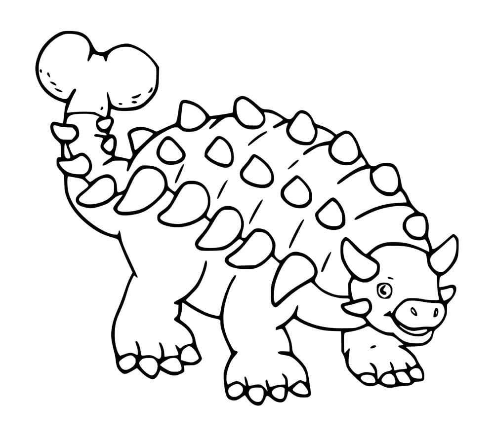 Zeer eenvoudige Ankylosaurus