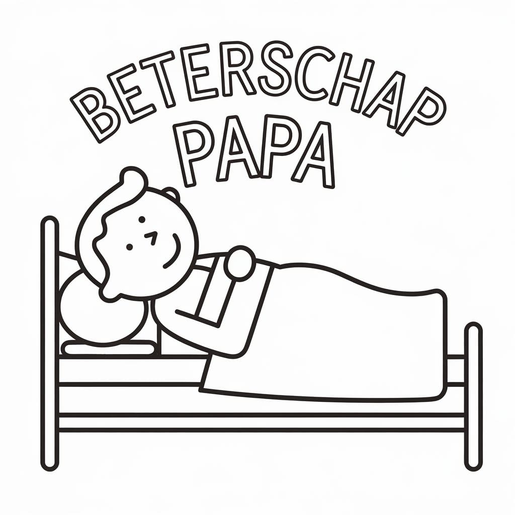 Afdrukbare Beterschap Papa