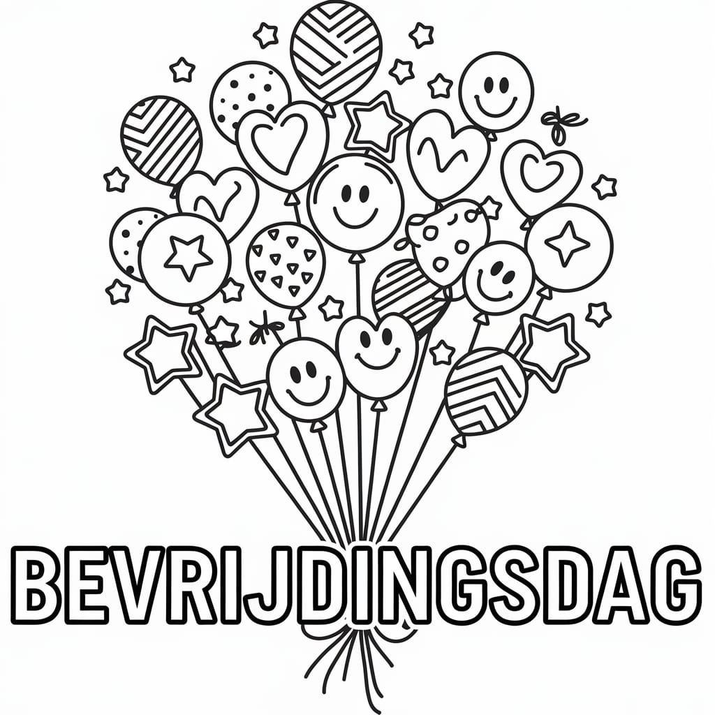 Ballonnen vieren Bevrijdingsdag