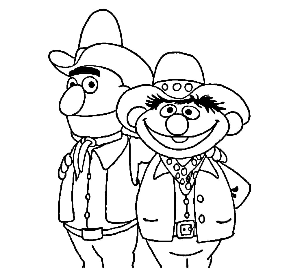 Bert en Ernie zijn cowboys