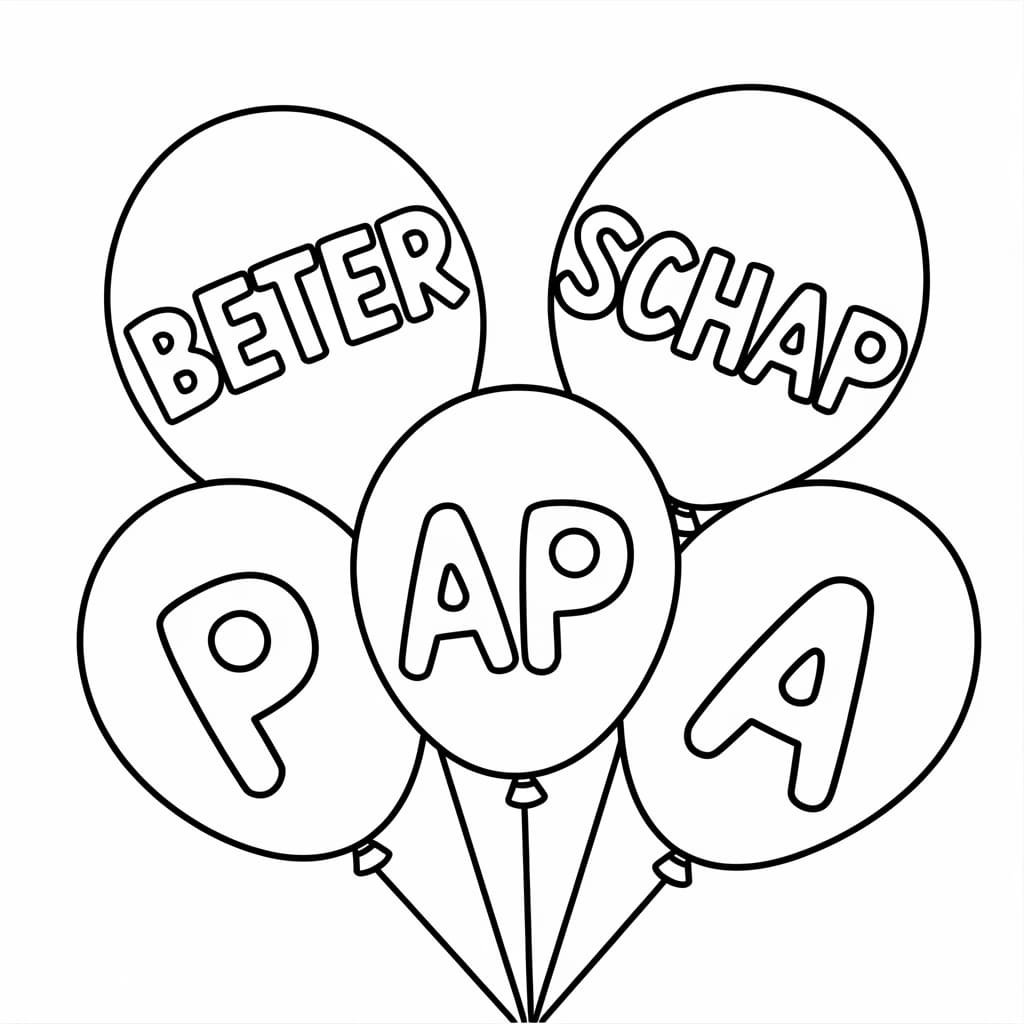 Beterschap Papa ballonnen