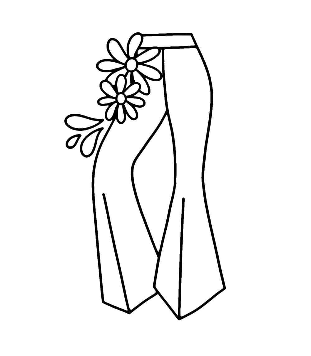 Broek met bloemen