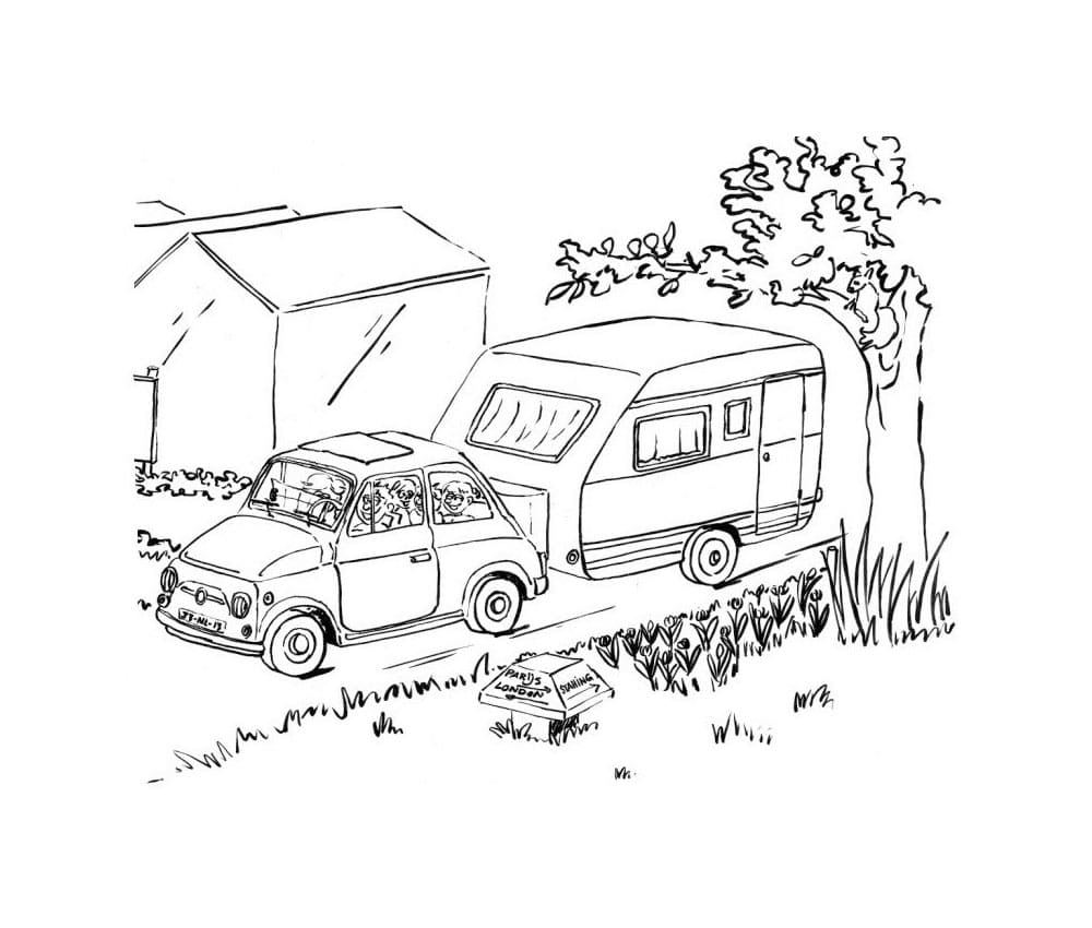 Caravan en auto