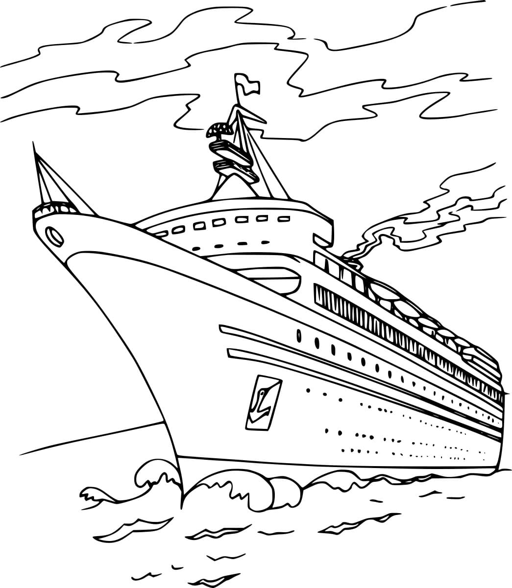 Cruiseschip op zee