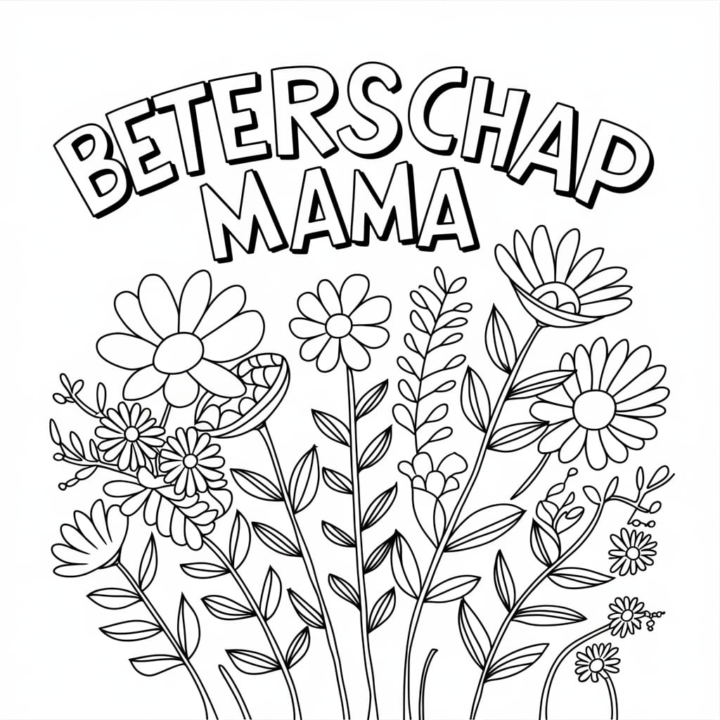 De bloemen Beterschap Mama