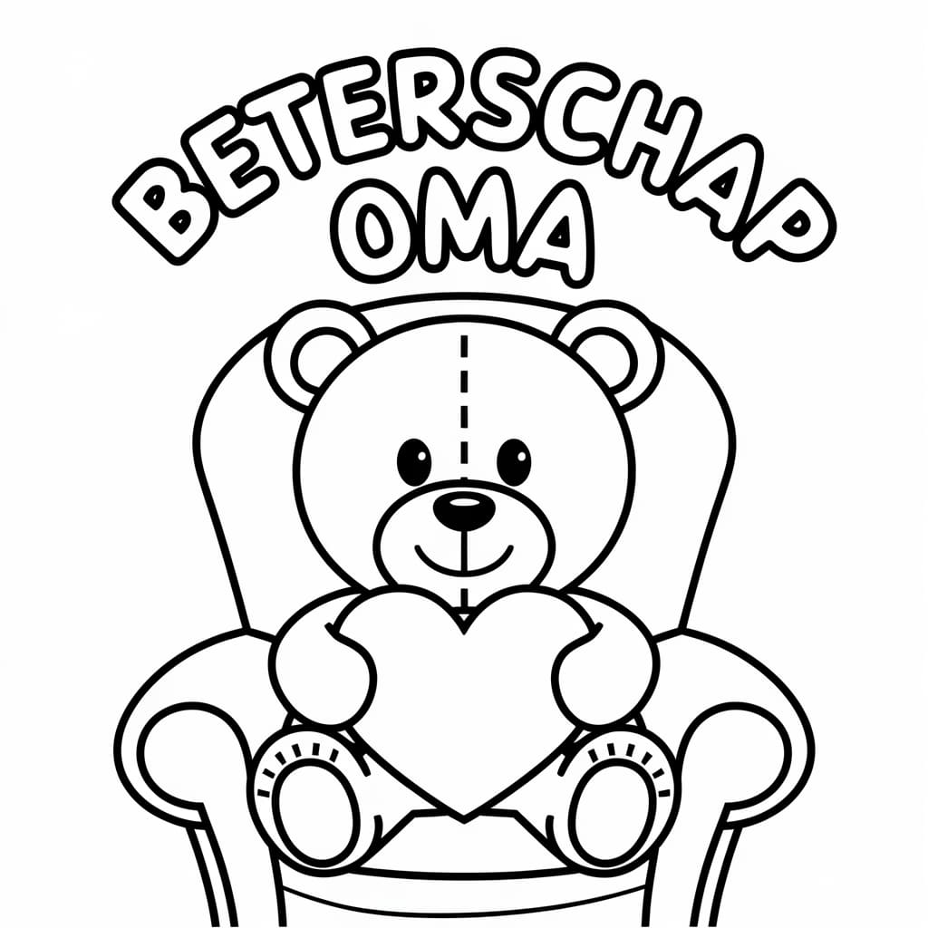 De teddybeer Beterschap Oma