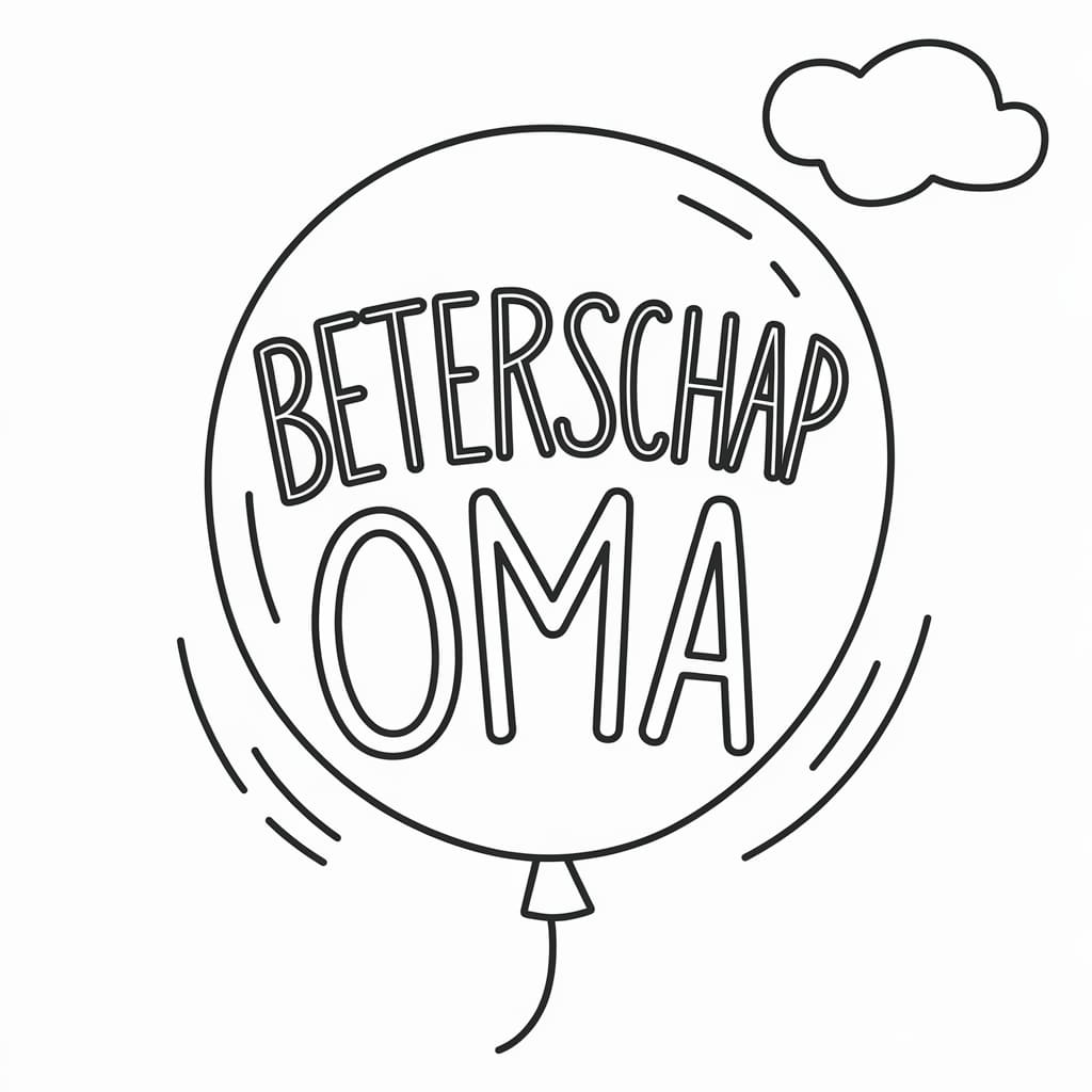 Grote ballonnen Beterschap Oma