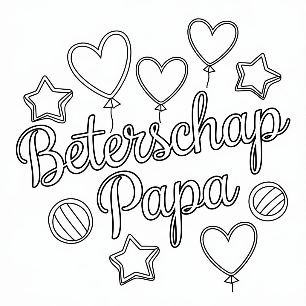 Hart ballonnen Beterschap Papa