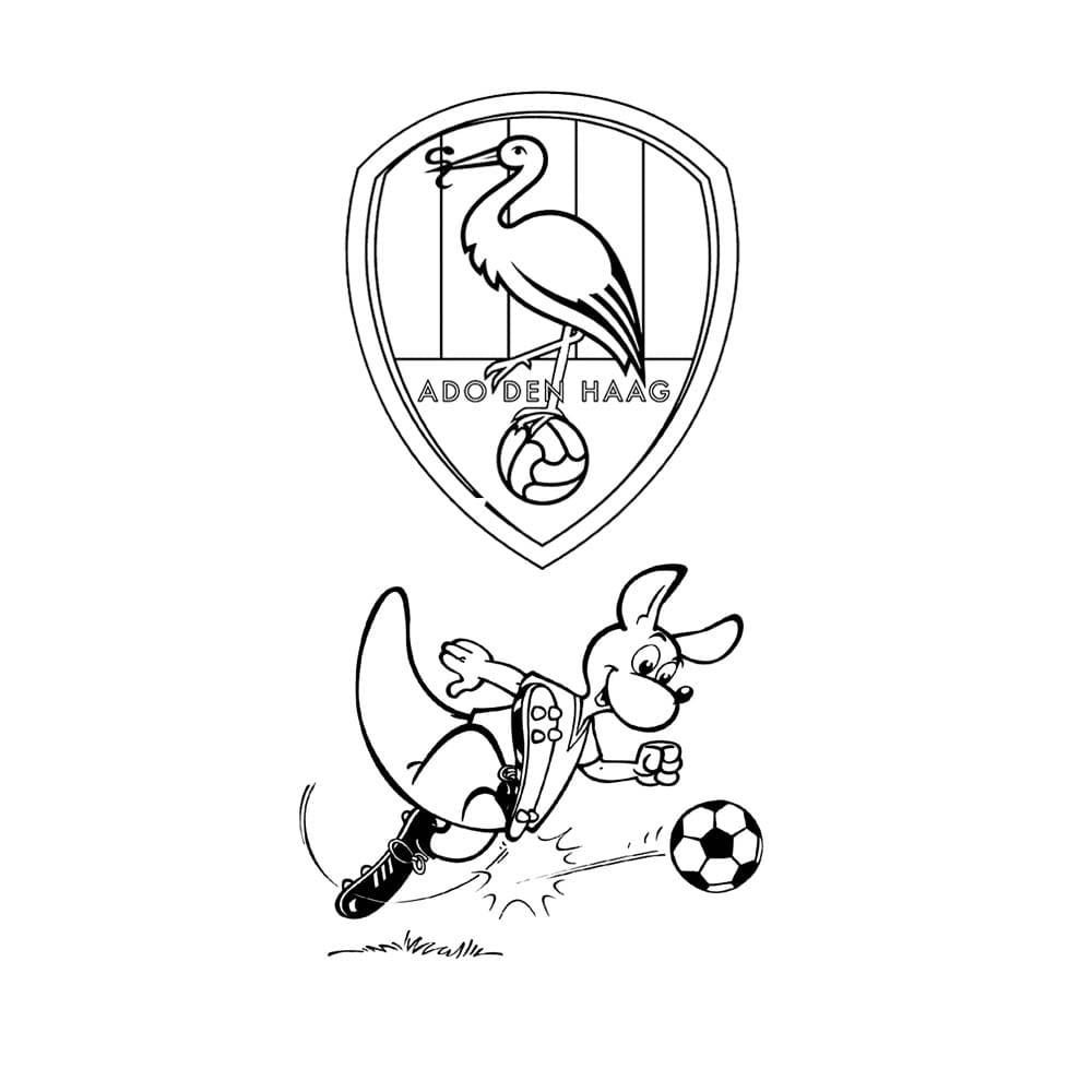 Kangoeroe met ADO Den Haag logo