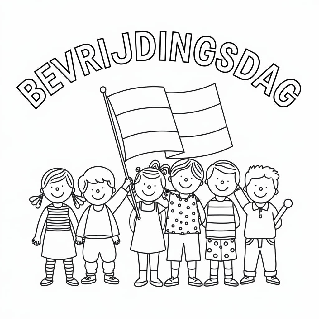 Kinderen vieren bevrijdingsdag