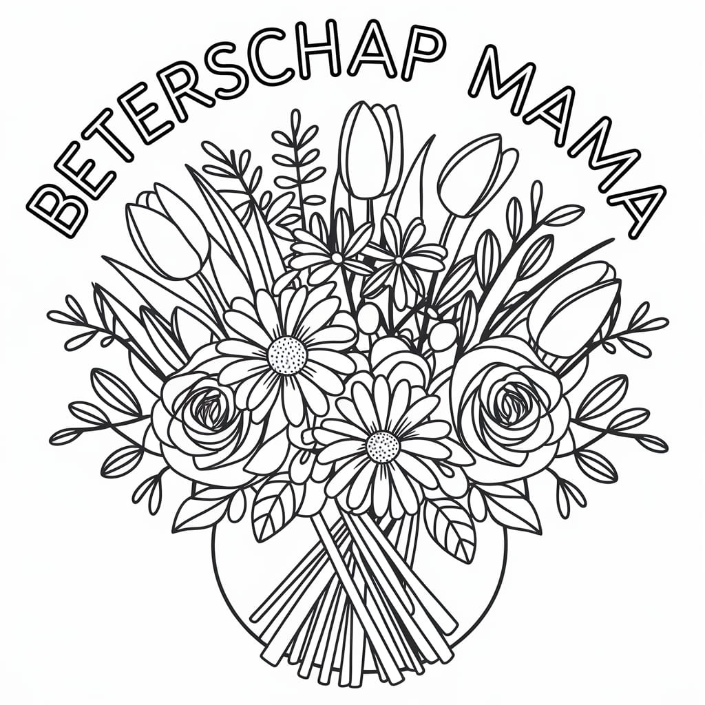 Mooie bloemen Beterschap Mama