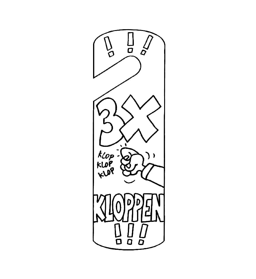 3X kloppen deurhanger