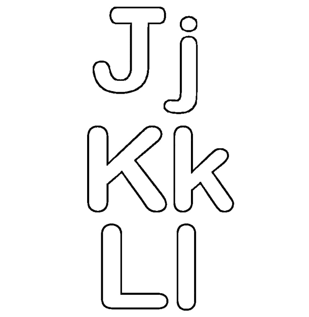 Alfabet letter J K L