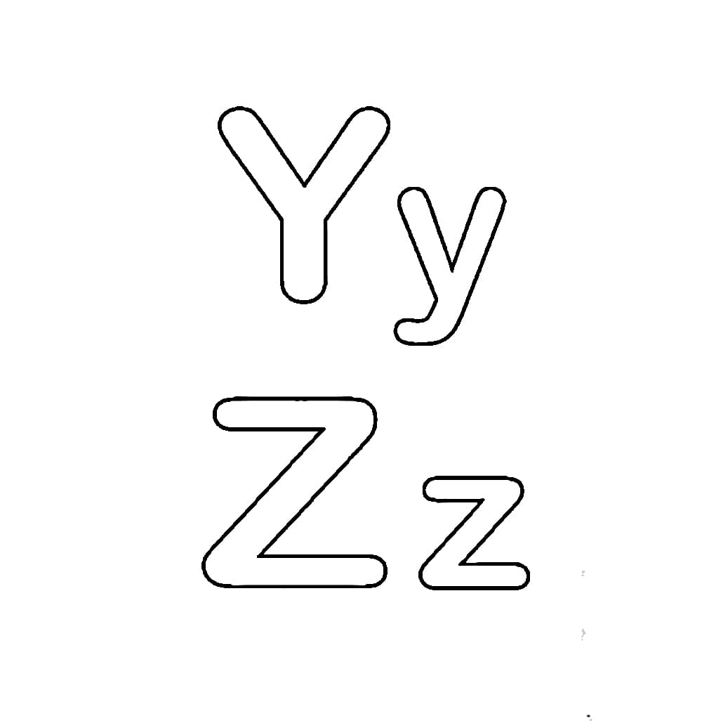 Alfabet letter Y Z