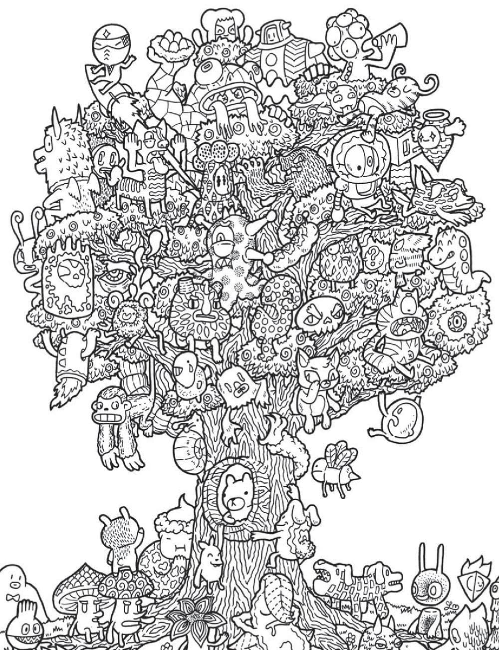 Boom met monsters Doodle