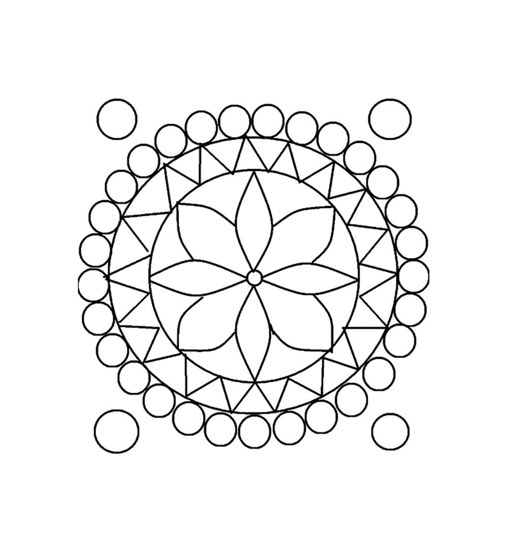 Cirkel mandala afbeelding